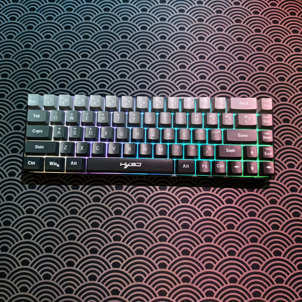 68-key tri-mode wireless Bluetooth membrane gaming keyboard with conflict-free 25 keys, suitable for desktops and laptops, ideal for gamers.